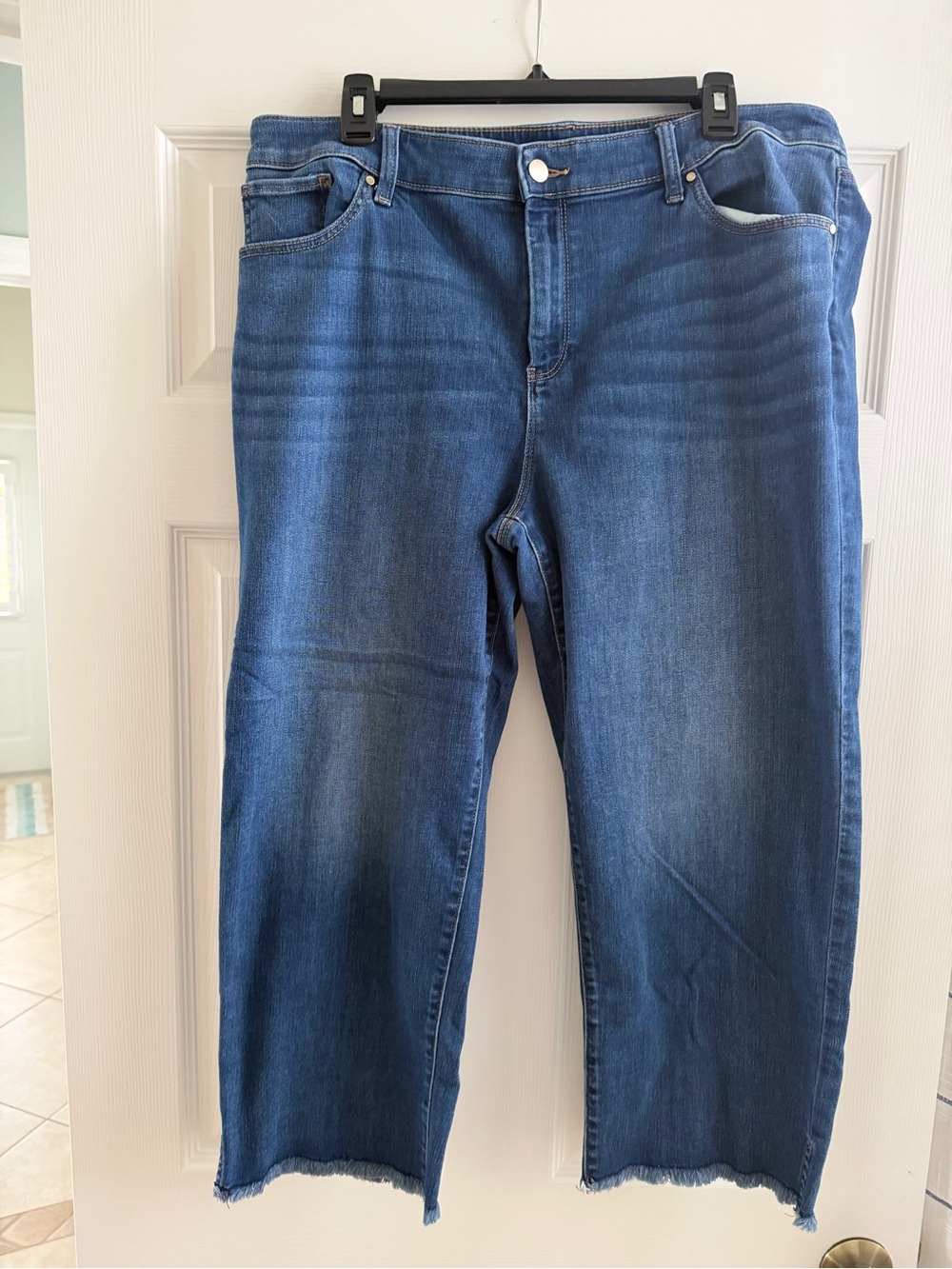 Chico's Relaxed Straight-Leg Jeans in Medium Blue Wash